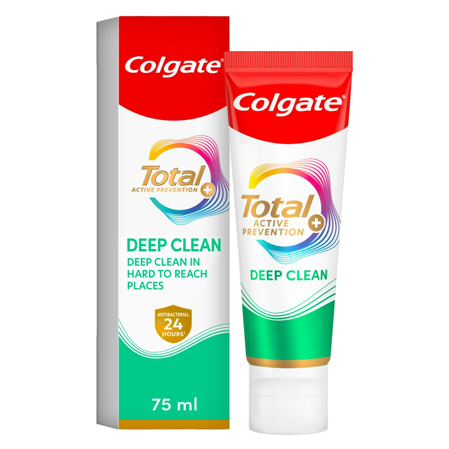 Colgate Total Active Prevention + Deep Clean Toothpaste 75ml | Personal Care Dental Care for a Thorough Clean & Fresh Breath