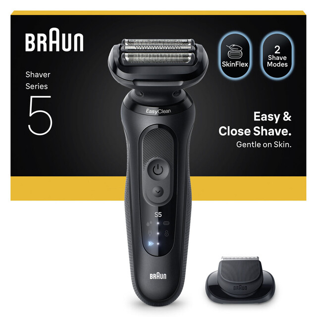 BRAUN Series 5 52-N1200S Wet & Dry Men's Electric Shaver with Precision Trimmer, 50 Min Cordless, 100% Waterproof