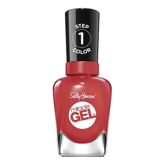 Sally Hansen Miracle Gel Nail Polish in Hunger Flames, 14.7ml, No UV Lamp Needed for a Shiny Manicure