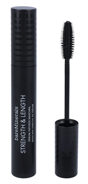 BareMinerals Strength & Length Serum-Infused Mascara 8ml Extreme Black | Volumizing Lash Care Formula for Bold Definition