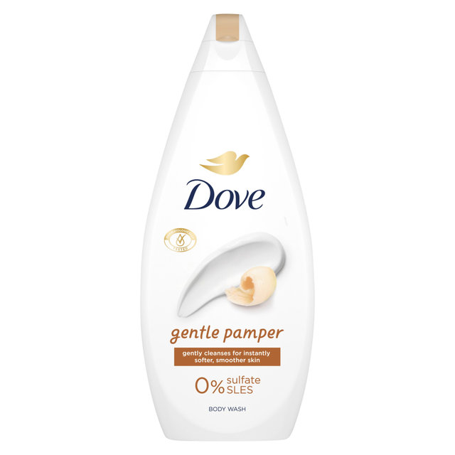 Dove Body Wash Gentle Pamper: Deeply Nourishing and Hydrating Shower Gel for Soft Skin, 720ml Bottle