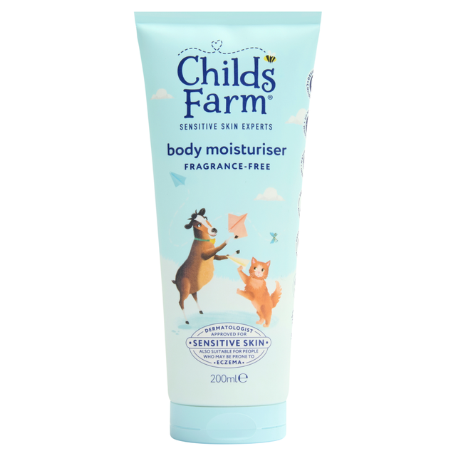 Childs Farm Baby Skincare Fragrance Free Moisturiser 200ml, Gentle Hydrating Lotion for Sensitive Skin