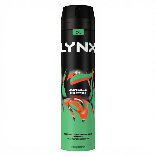 Lynx Deodorant Spray and Aerosol Body Fragrance Jungle Fresh 250ml Long‑Lasting Scent for Daily Refreshing Confidence