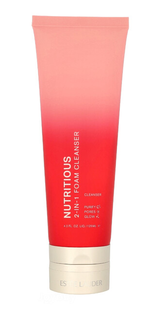 Estée Lauder Nutritious 2-in-1 Foam Face Cleanser 125ml: Pore Cleansing & Makeup Remover for a Healthy Glow