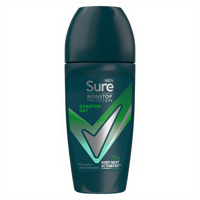 Sure Men Nonstop Protection Anti-Perspirant Roll-On, Quantum Dry Formula For All-Day Freshness, 50 ml