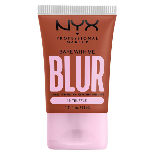 NYX Professional Makeup Bare With Me Blur Tint Foundation in 17 Truffle - 30ml Lightweight Liquid Makeup with a Soft-Matte Finish