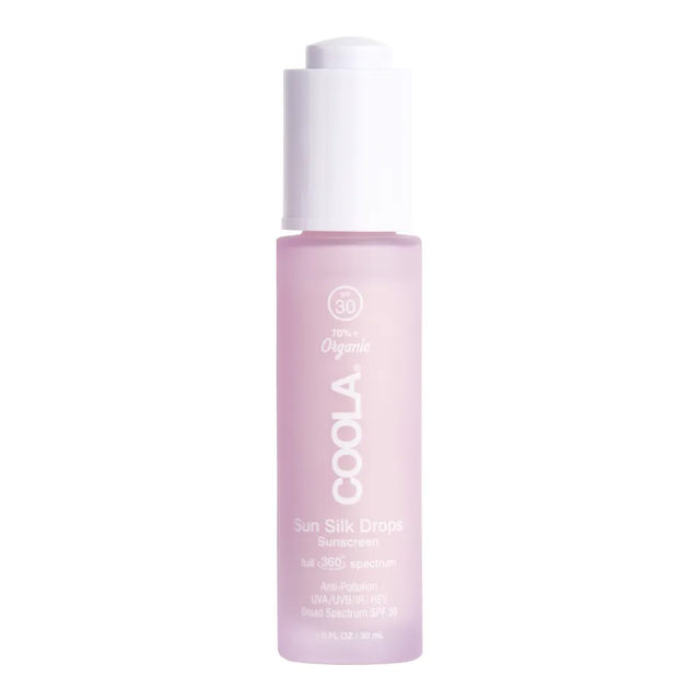 Coola Sunscreens Sun Silk Drops SPF 30 Face Sunscreen 30ml—Lightweight Full Spectrum Protection for Radiant Skin