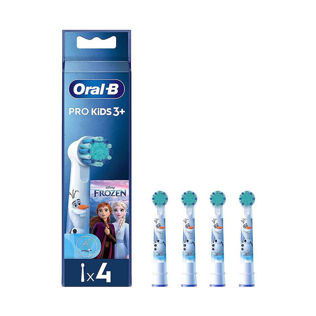 Oral-B Pro Kids Frozen Toothbrush Heads, Suitable for Kids Age 3 and Up, Set of 4 Replacement Brush Heads