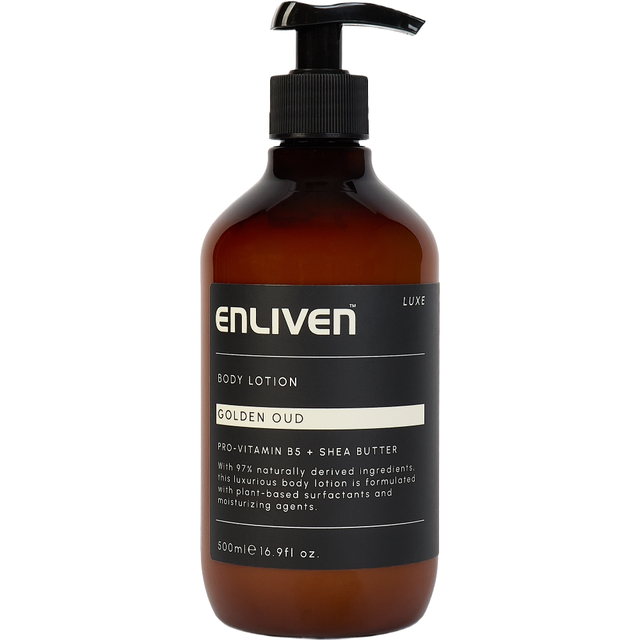 Enliven Body Care Golden Oud Hydrating Lotion 500ml for Nourished and Soft Skin with a Rich, Luxurious Fragrance