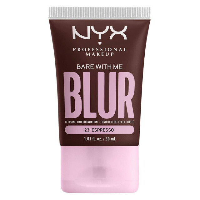NYX Professional Makeup Bare With Me Blur Tint Foundation in Espresso, 23. A 30ml Lightweight, Natural Finish Liquid Makeup