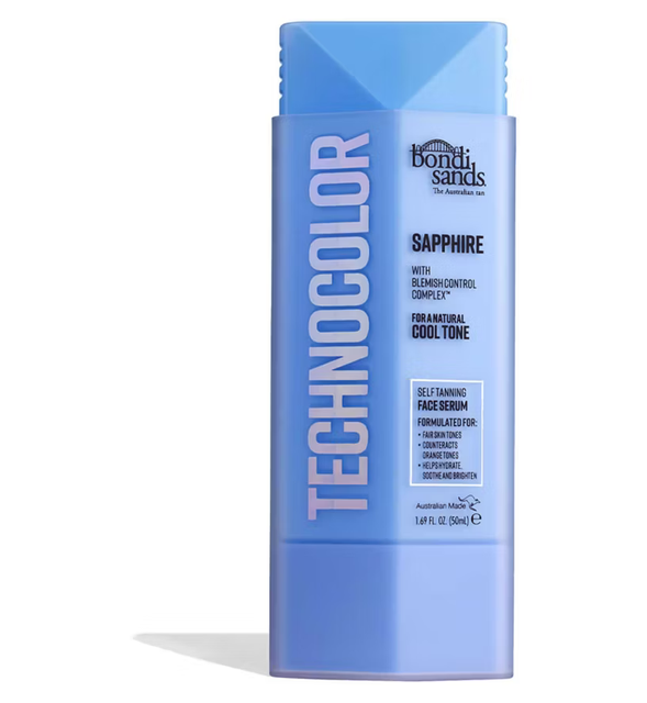 Bondi Sands Technocolor Sapphire Self Tan Face Serum 50 ml - Personal Care & Sun Care Tanning Solution for a Natural Glow