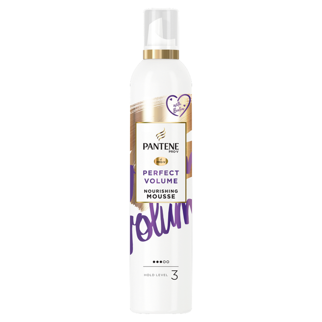 PANTENE Hair Care Styling Mousse: Pro-V Perfect-Volume Nourishing, Heat Protection with Biotin, 200ML