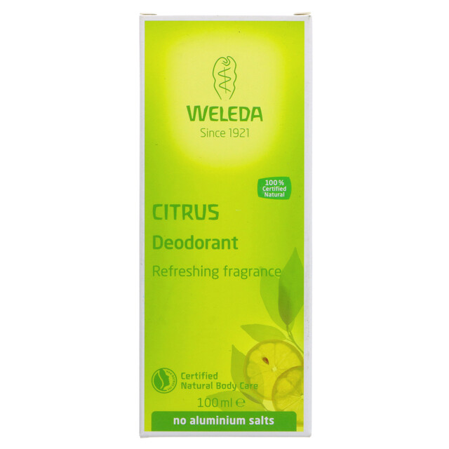 Weleda Spray Deodorant Citrus 100ml – Refreshing Natural Personal Care Deodorizer for Long-Lasting Freshness and Odor Protection