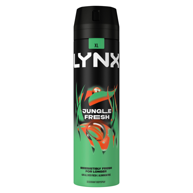 Lynx Deodorant & Antiperspirant Spray Aerosol – Jungle Fresh Body Spray 200ml, Long-Lasting Freshness for Daily Confidence