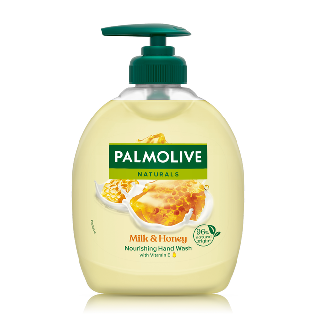 Palmolive Naturals Liquid Hand Soap: Milk & Honey, 300ml - Nourishing Handwash for Soft, Clean Hands