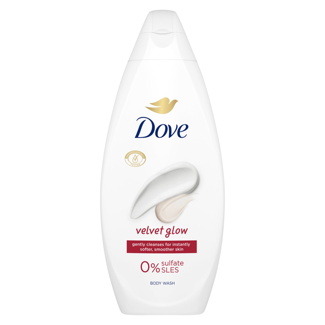 Dove Velvet Glow Body Wash 225ml - Deep Moisturization for Soft and Glowing Skin with a Subtle Fragrance
