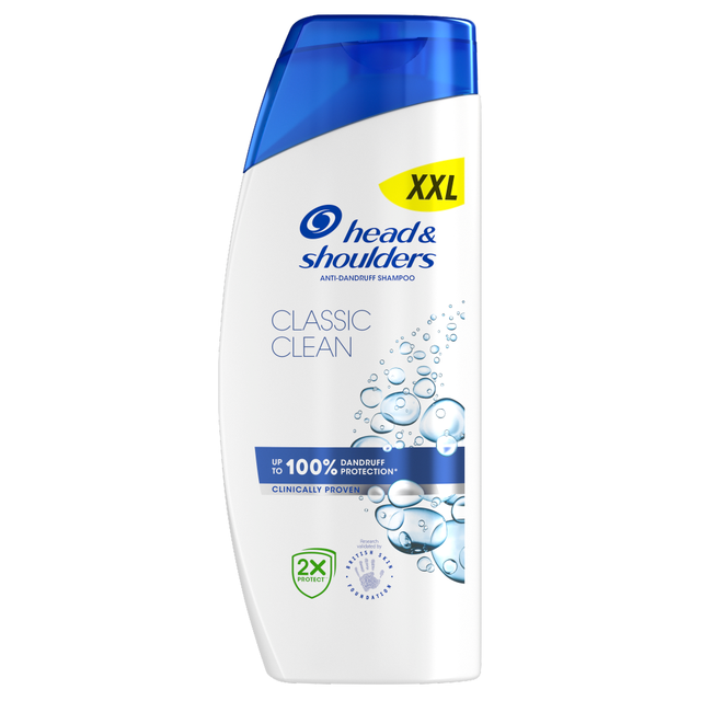 Head & Shoulders Classic Clean Anti Dandruff Shampoo for Flake-Free, Healthy-Looking Hair, 750ml Bottle