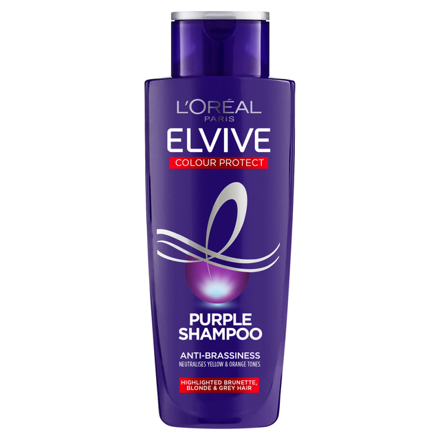 L'Oréal Paris Elvive Colour Protect Anti-Brassiness Purple Shampoo for Colored & Blonde Hair, 200ml Bottle