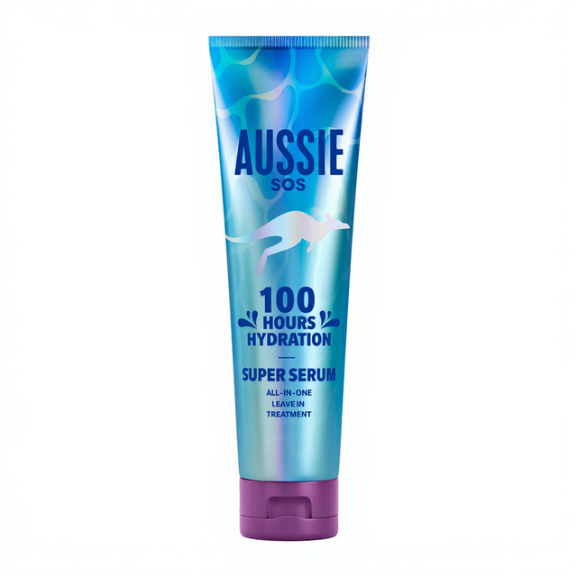 Aussie Hair Oils and Serums Super Serum Leave In Treatment 100 Hours of Hydration 160ml for Deep Moisture and Shine