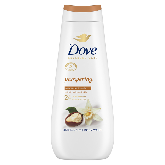 Dove Advanced Care Body Wash: Pampering 400ml for Soft & Smooth Skin, Gentle & Nourishing Shower Gel