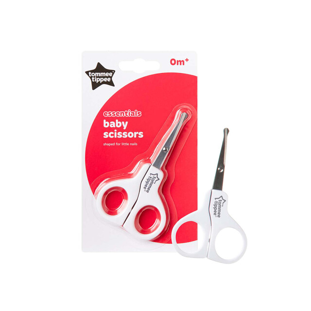 Tommee Tippee Baby Grooming Scissors – Safe Rounded Tips for Newborn Nail Care, Durable and Ergonomic Design