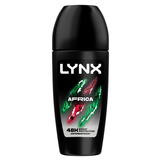 Lynx Anti-Perspirant Roll On Africa, 48hr Protection Against Odour & Wetness, 50ml Deodorant for men