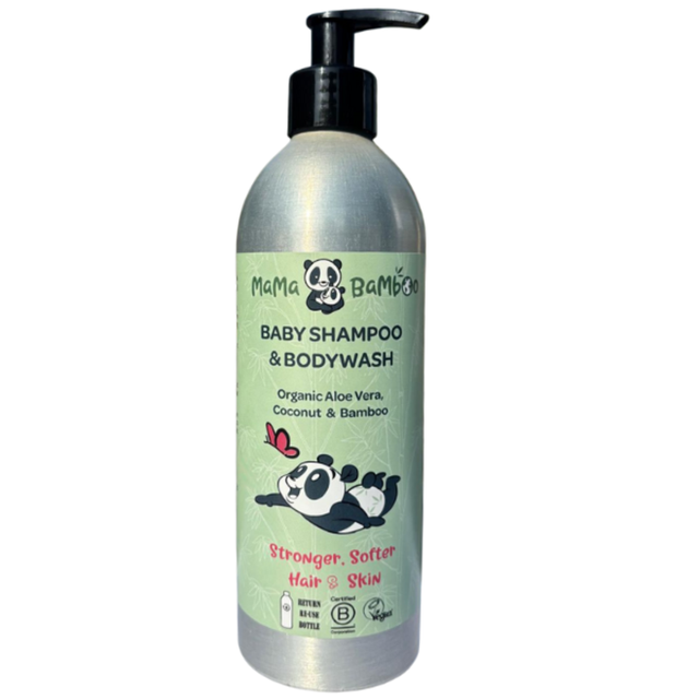 Mama Bamboo Baby Shampoo & Bodywash 500ml | Gentle, Tear-Free Cleansing for Newborns and Sensitive Skin