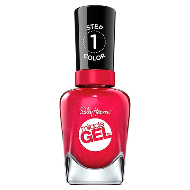 Sally Hansen Miracle Gel Nail Polish in Bordeux Glow - A Long-Lasting Gel Effect Manicure Without a UV Light