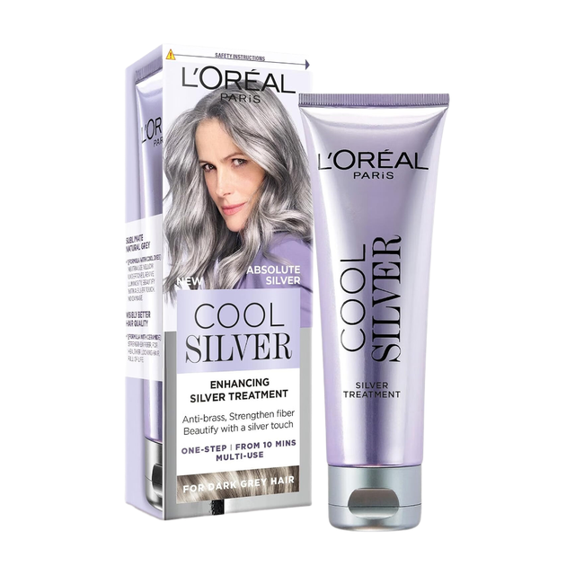 L'Oréal Professionnel Silver Enhancing Hair Treatment: Cool Silver Absolute for Brilliant, Toning Care on Blonde & Grey Hair
