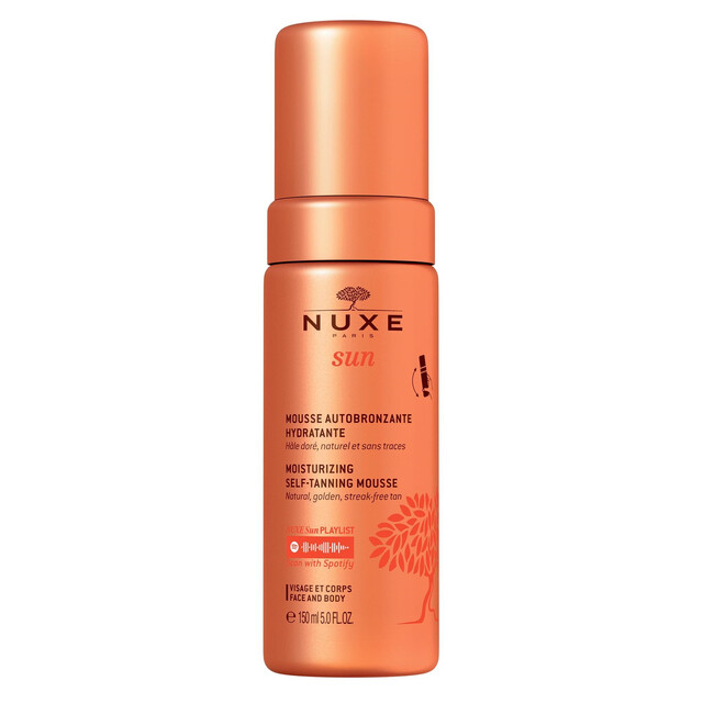 Nuxe Sun Tanning Mousse for Radiant Natural Glow – 150 ml Moisturising Self Tan Formula for Silky Smooth Bronzed Skin