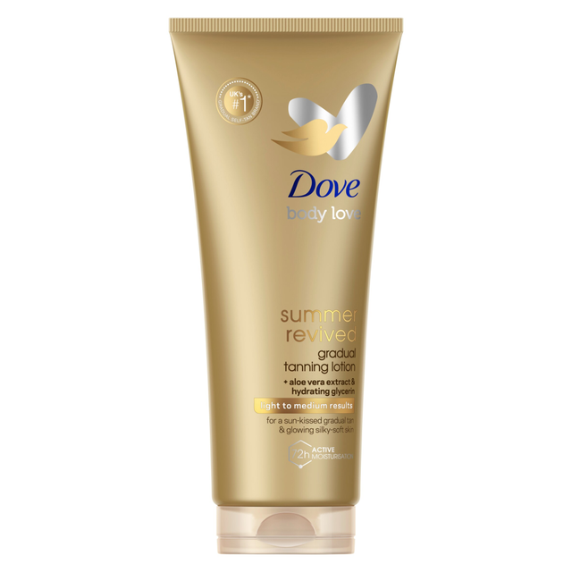 Dove Summer Revived Gradual Tanning Lotion, Light to Medium 200ml, for a Natural Looking Sunkissed Glow