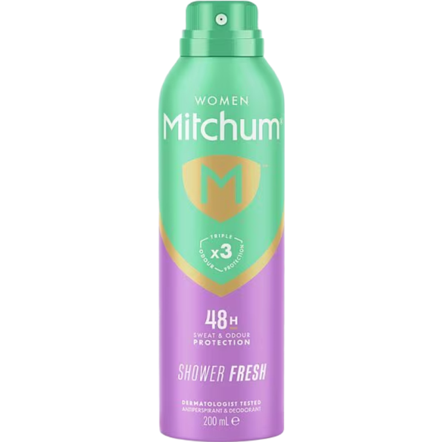 Mitchum Personal Care Deodorants and Antiperspirants Spray and Aerosol Shower Fresh 200ml Long-Lasting Protection
