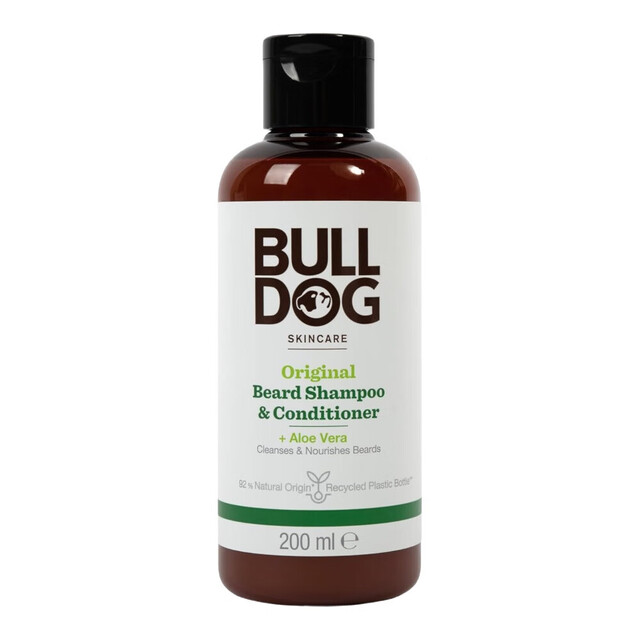 BULLDOG Skincare Original Beard Shampoo & Conditioner 200ml, Gentle Grooming Men's Post-Treatment Beard Was