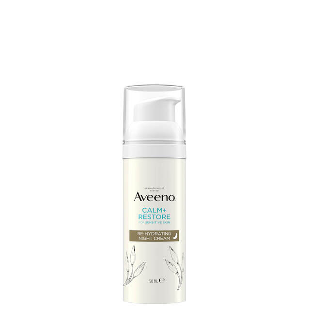 AVEENO Calm & Restore Night Face Cream: 50ml Nighttime Face Moisturiser with Oat & Feverfew for Sensitive Skin