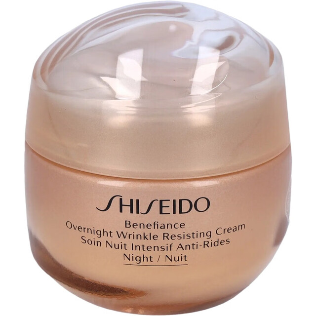 SHISEIDO Benefiance Wrinkle Resist Overnight Cream 50ml, Anti-Aging Face Moisturizer for Dewy & Smooth Skin