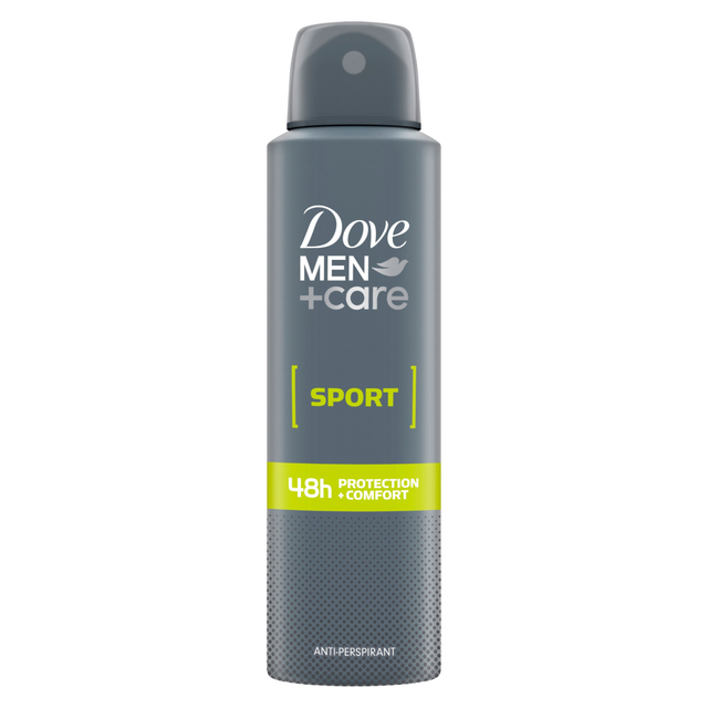 Dove Men+Care Anti-Perspirant Aerosol Spray and Deodorant for men, Long-Lasting Sport Fresh 150ml, Advanced Sweat Protection
