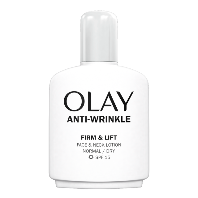 OLAY Anti-Wrinkle Face & Neck Lotion with SPF15, Firms & Lifts to Reduce Fine Lines & Wrinkles, 100ml