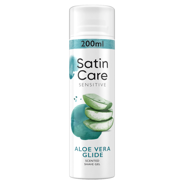 Gillette Venus Satin Care Women's Shave Gel, Aloe Vera Glide – Hydrating 200ml Shaving Foam Enhances Smooth, Soft Skin