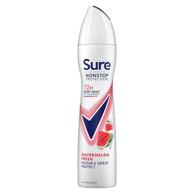 Sure Anti-Perspirant Deodorant Aerosol Spray: 250ml for Uplifting and Fresh Nonstop Protection All Day Long