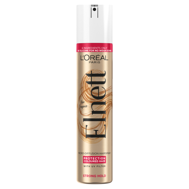 L'Oréal Paris Hair Care: Elnett Hair Spray For Coloured Hair with UV Protection, 200ml - Strong Hold