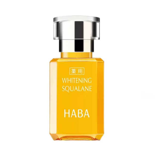 HABA Whitening Essence Squalane Oil 15ml - Butter Formula for Deep Moisturizing & Brightening Face Care