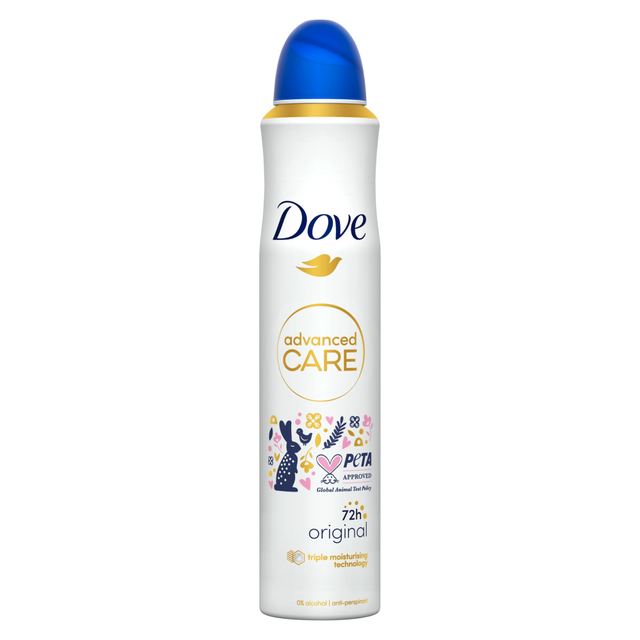 Dove Personal Care Deodorant Spray – Limited Edition Advanced Care Original Anti-Perspirant 200ml Long-Lasting Fresh Protection