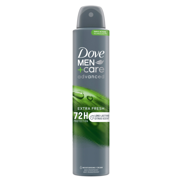 Dove Men+Care Advanced Anti-Perspirant Aerosol Spray, Extra Fresh Scent for 48h Protection, 200ml Can