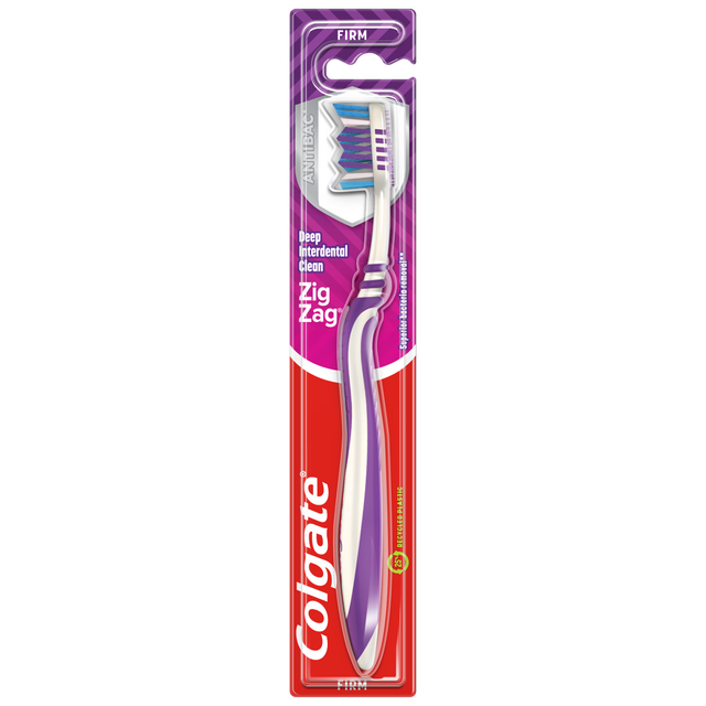 Colgate Zig Zag Firm Manual Toothbrush for Effective Plaque Removal, Pack of 1 for Daily Oral Hygiene