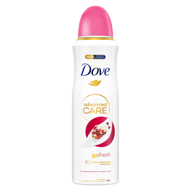 Dove Go Fresh Pomegranate & Lemon Verbena Anti-Perspirant Deodorant Aerosol Spray 200ml for 48h Freshness
