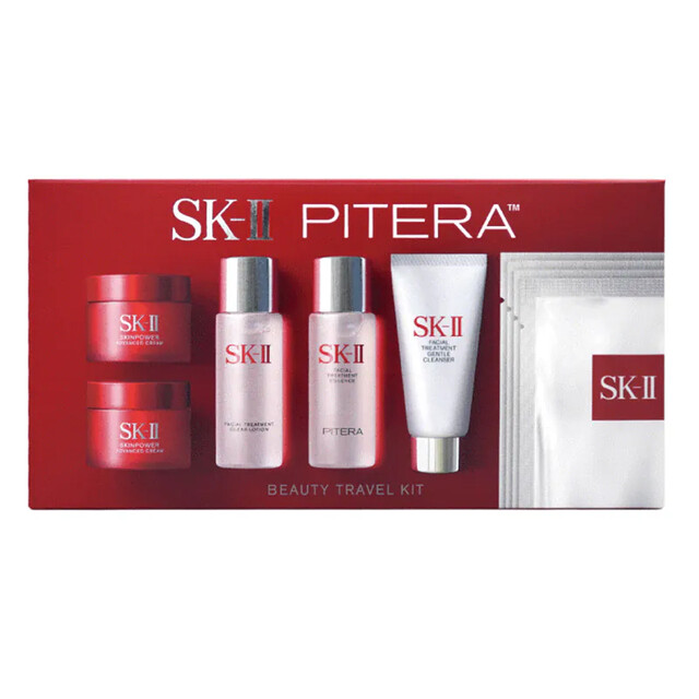 SK-II PITERA™ Beauty Travel Kit: 9 Piece Set featuring Essence, Lotion, Cleanser, Cream & Mask, the Ultimate Skincare Gift