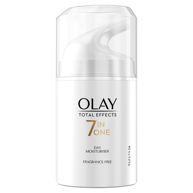 OLAY Total Effects Fragrance Free Moisturiser 50ml | 7-in-1 Anti-Aging Face Cream for Dry & Sensitive Skin