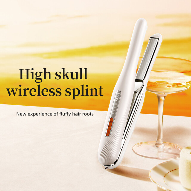 Lena Wireless Hair Straightener: 12MM Curved Plate with MCH Technology for Volumizing Styles, High Top, 150g Lightweight