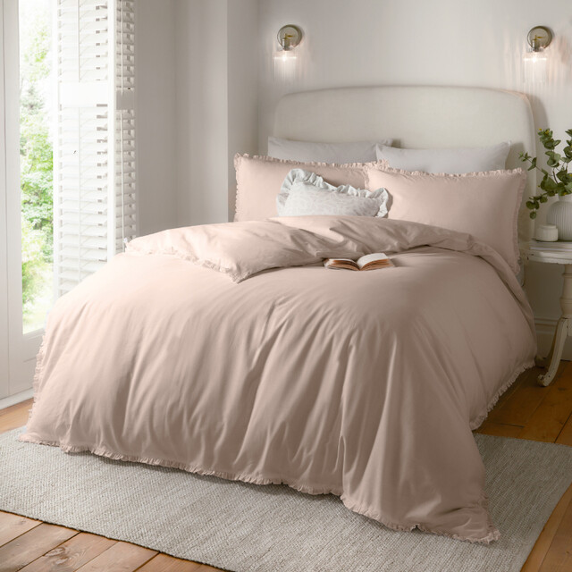 Wylder Duvet Cover Set - 100% Cotton Blush Pink King Size Bedding for a Soft and Breathable Sleep Experience