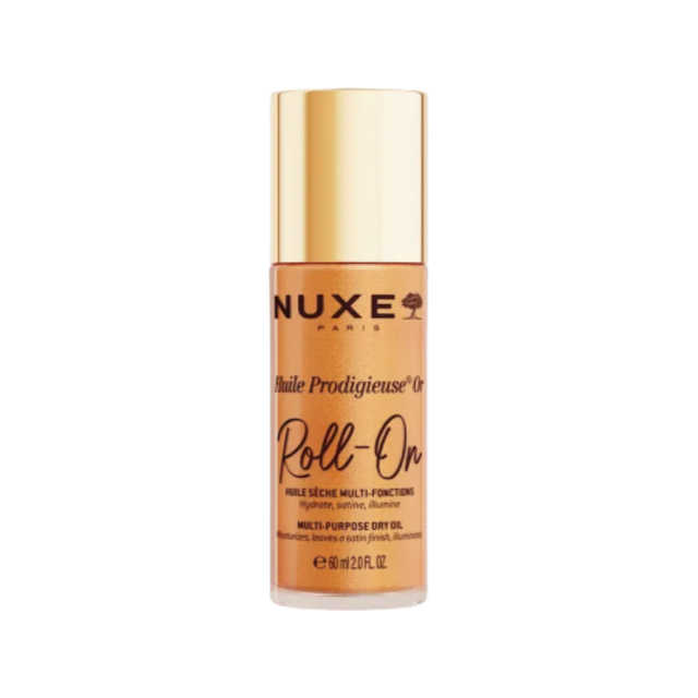 Nuxe Huile Prodigeuse Or Roll-On 60ml | Multi-Purpose Dry Oil for Face & Body | Natural Moisturizing & Glow